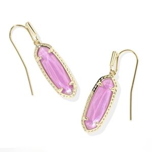 Kendra Scott Eva Drop Earrings in Gold/Magenta NWT